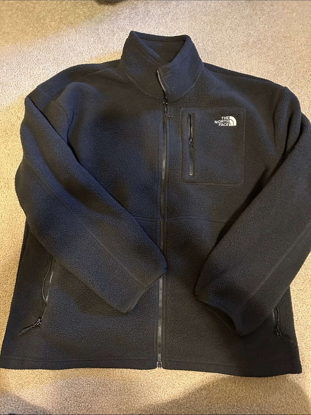 The North Face Black Yuri Zip-Up Sherpa Fleece Jacket